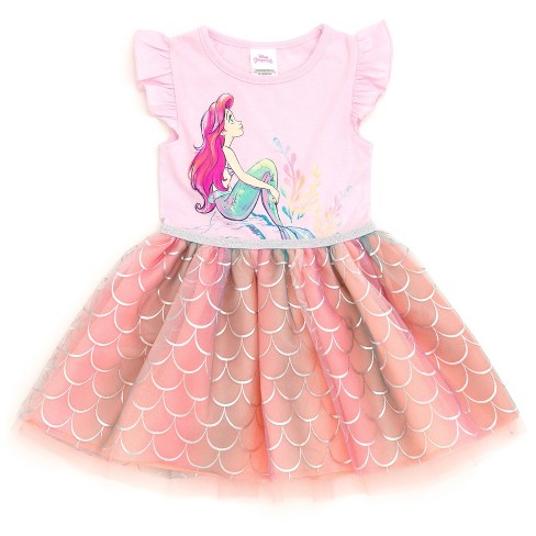 Disney Little Mermaid Princess Ariel Toddler Girls Tulle Dress 3t : Target