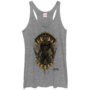 Women's Marvel Black Panther 2018 Claw Crest Racerback Tank Top - 1 of 3
