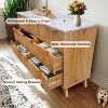 Jojoka Fluted 6-Drawer Dresser with Faux Marble Top, Modern TV Stand Cabinet for Bedroom & Living Room, Fits 55" TVs, Anti-Tip, Easy Assembly - 3 of 4