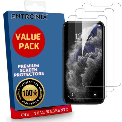 Entronix Clear Screen Protector Compatible with iPhone Xs Max - 3-Piece Combo