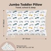 KeaBabies Jumbo Toddler Pillow with Pillowcase, 14X20 Soft Organic Toddler Pillows for Sleeping, Kids Travel Pillow - 3 of 4