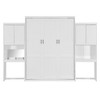 TIRAMISUBEST Queen Size Murphy Bed with Desk and Vanity, All-in-One Design Folding Bed Frame with Storage Cabinets - 3 of 4