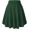 Women's Basic Stretch Midi Skirt - Versatile High Waist Flared Casual Skirt - 3 of 4