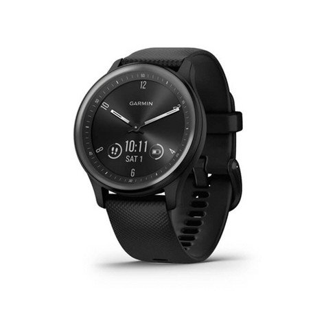 Garmin Vivomove Sport Smartwatch - Black Case And Silicone Band With Slate  Accents : Target