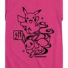 Girls' - Pokémon - Wagara Pikachu Eevee Group Fitted Short Sleeve Graphic T-Shirt - 2 of 4
