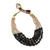 SOHI Women's Black Beaded Statement Necklace - 2 of 4