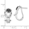 Black Bow Jewelry 1/4 Ctw Black Diamond Love Knot Omega Back Earrings in Sterling Silver - 4 of 4