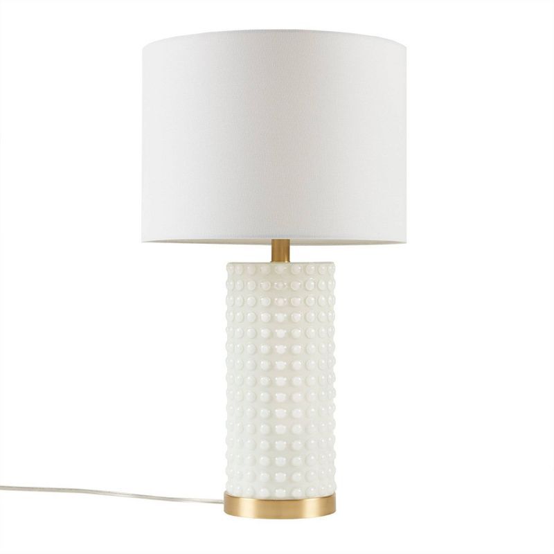 Grace Ivy Textured Dot Table Lamp (Includes LED Light Bulb) White/Gold - Ink+Ivy, 5 of 9