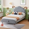 Whisen Playful Design Upholstered Platform Bed with Sheep-Shaped Headboard - 2 of 4