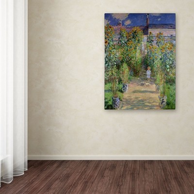Claude Monet &#039;The Artist&#039;s Garden at Vetheuil&#039; 14&#039;&#039; x 19&#039;&#039; Canvas Art