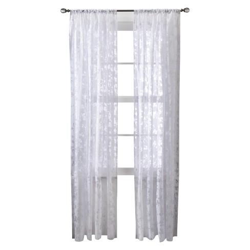 Botanical Burnout Sheer Curtain Panel Threshold Target