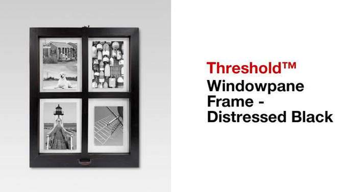 25.04&#34; x 19.33&#34; Windowpane Frame Distressed Black - MCS, 2 of 5, play video