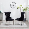 NicBex Set of 4 Dining Chair Upholstered Tufted Button Backrest Kitchen Chairs with Nailhead Trim for Kitchen,Dining Room - 2 of 4
