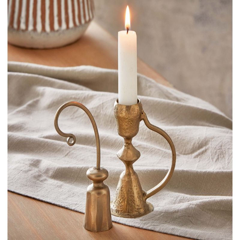 TAG Taza Cold Taper Candle Holder with Handle Short, 4.5L x 2.0W x 2.0H inches, 2 of 3
