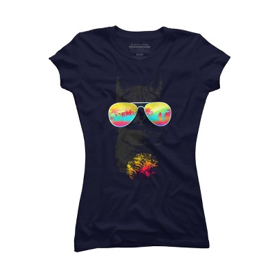 Junior's Design By Humans Cat Breeze By Artemple T-Shirt