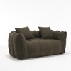 Loveseat Soft Bean Bag Chair High Resilience Foam Core Chenille Handle Armrests Square Recliner Gaming Reading TV Living Room - 4 of 4