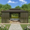 EROMMY Sunroom Patio Hardtop Gazebo, Double Top Galvanized Steel Roof Aluminum Solarium - 4 of 4