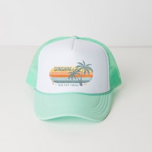 Simply Sage Market Sunshine On My Mind Stripes Adult Foam Trucker Hat - 1 of 1
