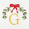 Linum Home Textiles Christmas MISTLETOE MONOGRAM - Embroidered Luxury 100% Turkish Cotton Hand Towels (Set of 2) - 3 of 3