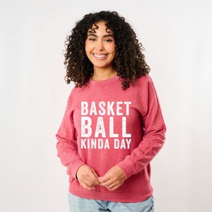 Simply Sage Market Women's Graphic Sweatshirt Basketball Kinda Day - 1 of 4