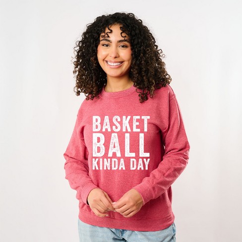 Simply Sage Market Women's Graphic Sweatshirt Basketball Kinda Day - image 1 of 4