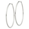 Black Bow Jewelry 1.3mm, Sterling Silver, Endless Hoop Earrings - 40mm (1 1/2 Inch) - 2 of 4