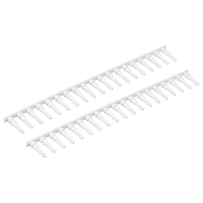 Unique Bargains Home DIY Miniature Garden Ornament Decorative Picket Fence White 2 Pcs