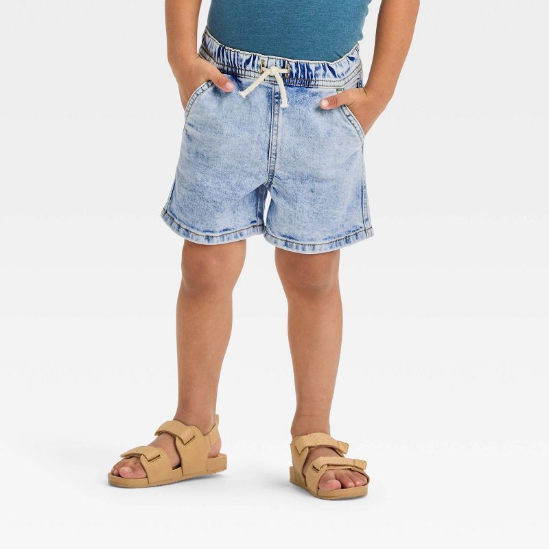 Toddler Boys' 2pk Pull-On Denim Shorts - Cat & Jack™, 3 of 5