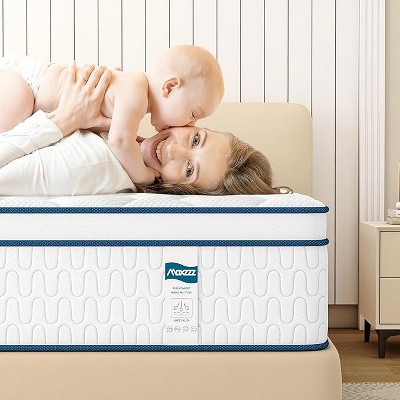 BAFODE Full Mattress, 14 Inch Hybrid Mattress in a Box, Cool Memory Foam Mattress, Firm Mattress for Back Pain-Relif