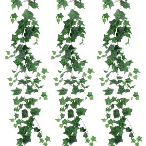 Unique Bargains Silk Greenery Room Decor Artificial Ivy Vines Kit 3 Pcs - 1 of 4