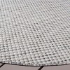 Courtyard Standalone Power Loomed Indoor/Outdoor Area Rug - Ivory/Dark Grey - 6'7" round - Safavieh. - 3 of 3
