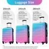 Lyngins 3-Piece Hardside Luggage Set – 20" Carry on Luggage,24" & 28" Expandable Spinner Suitcases with TSA Lock, ABS Lightweight Build, 360° Wheels - 2 of 4