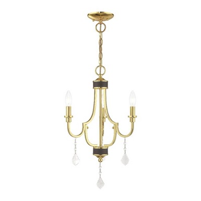 Livex Lighting Glendale 3 - Light Chandelier in  Polished Brass