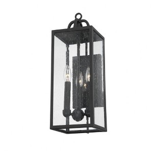Troy Lighting Caiden 3 - Light Wall Light in  Forged Iron Clear Shade - 1 of 1