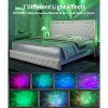Okak Platform Bed Frame Wingback Upholstered Bed with Adjustable Height Headboard and USB Charger Music Speaker Star Projector Noise-Free - 4 of 4