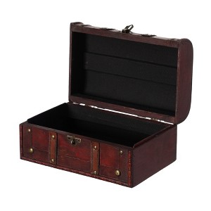 Small Decorative Vintage Storage Box - Wooden Treasure Chest - Measures 7 Inches in Length, 11 Inches in Width, and 5.5 Inches in Height - 1 of 4