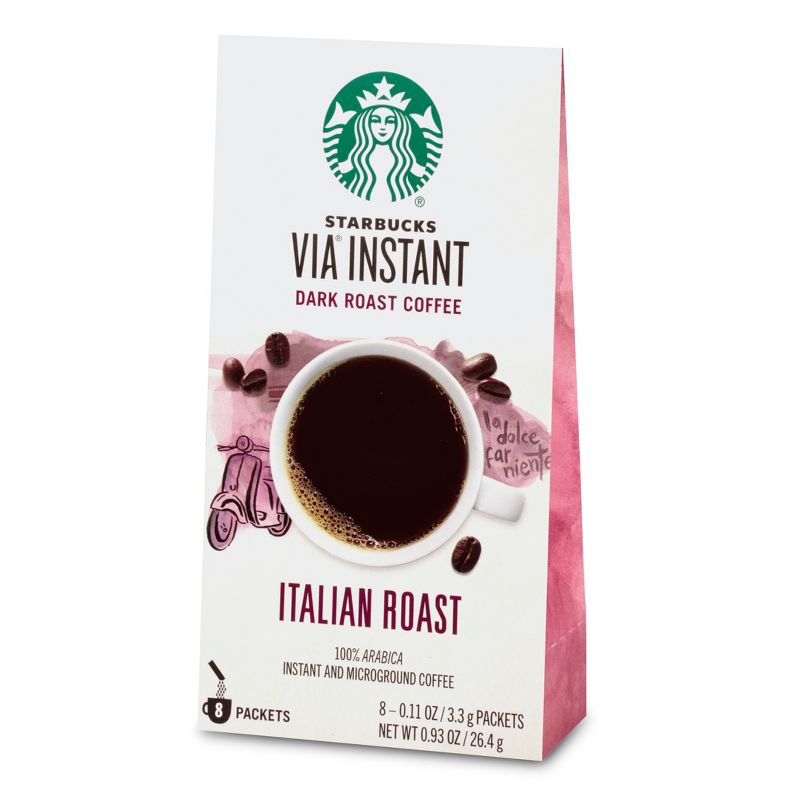 Starbucks VIA Box of Instant Coffee Dark Roast Packets &#8212; Italian Roast &#8212; 100% Arabica &#8212; 8ct/0.11oz, 3 of 9