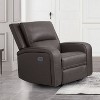 HOMES: Inside + Out Songpeace Transitional Leatherette Power Recliner with Adjustable Footrest and Headrest - 2 of 4