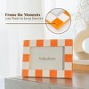 Folkulture Picture Frames, Resin Checkered Picture Frame or Orange Photo Frames for Wall, Large Picture Frames for Wall Pictures - 3 of 4