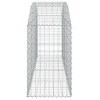 vidaXL Gabion Basket Silver Galvanized iron 78.7 x 19.7 x 31.5 / 39.4 in - 78.7" x 19.7" x 31.5"/39.4" - 4 of 4
