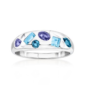 Ross-Simons 0.78 ct. t.w. Multi-Gemstone Ring in Sterling Silver - 1 of 4