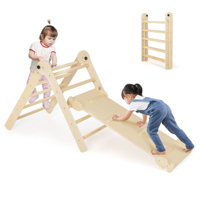 Safstar 3-in-1 Triangular Climbing Toys Foldable & Height-adjustable Triangle Set