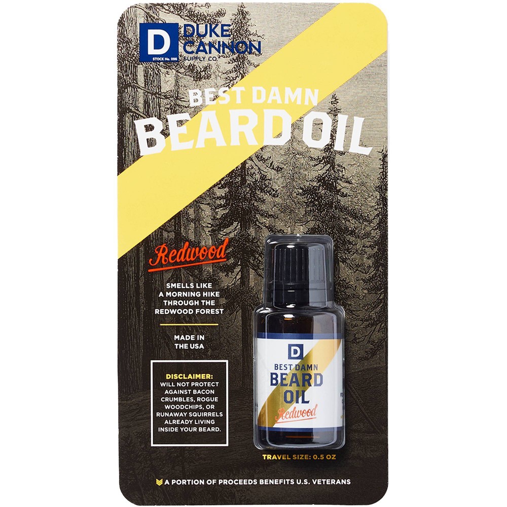 Duke Cannon Supply Co. Supply Best Damn Beard Oil - Trial Size - 0.5oz