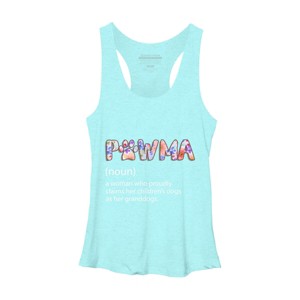 Women's Design By Humans Grandmother Loves Grandogs Pawma By littlesenh1 Racerback Tank Top - 1 of 2
