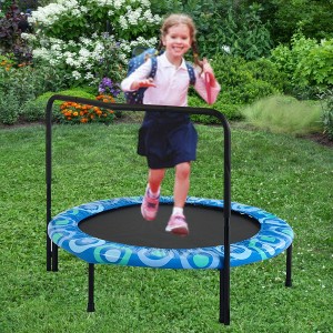 Assembled Children's Trampoline Happy Expression Outdoor and Indoor for kids age 3 - 7 - 1 of 4