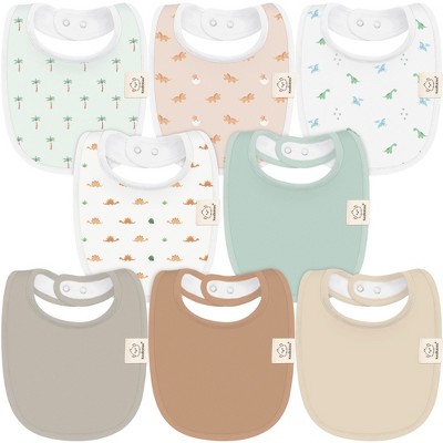 Image of KeaBabies 8pk Organic Baby Bibs for Boy, Baby Drool Bib for Baby Boys and Girls, Newborn Teething Bibs (Roarsome)