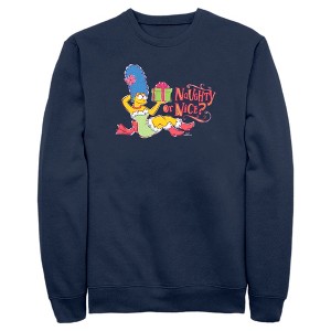 Men's The Simpsons Marge Naughty or Nice Sweatshirt - 1 of 4