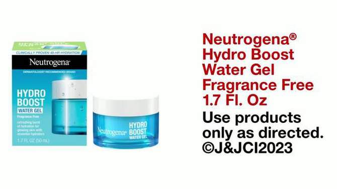 Neutrogena Hydro Boost Water Gel Moisturizer with Hyaluronic Acid - Fragrance Free, 2 of 15, play video