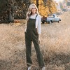 Women's Olive Corduroy Tie Strap Jumpsuit Overalls - Cupshe - 4 of 4