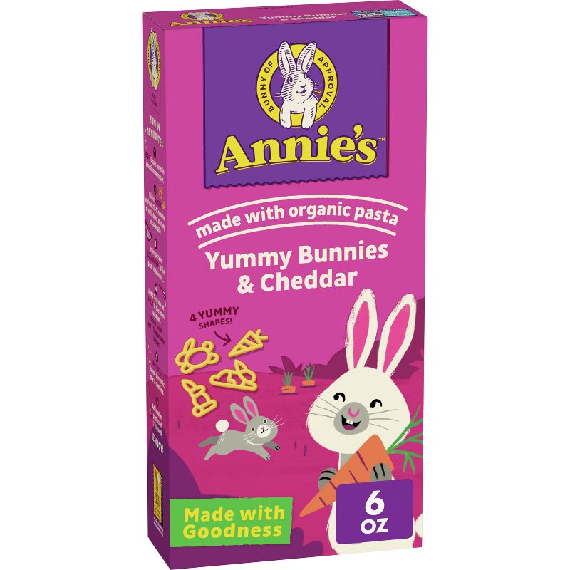 Annie&#39;s Yummy Bunnies &#38; Cheddar Pasta &#38; Cheese - 6oz, 1 of 12